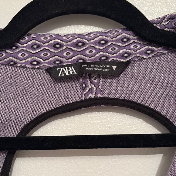 Zara Women’s Purple Patterned Bodysuit Large - Picture 7 of 10
